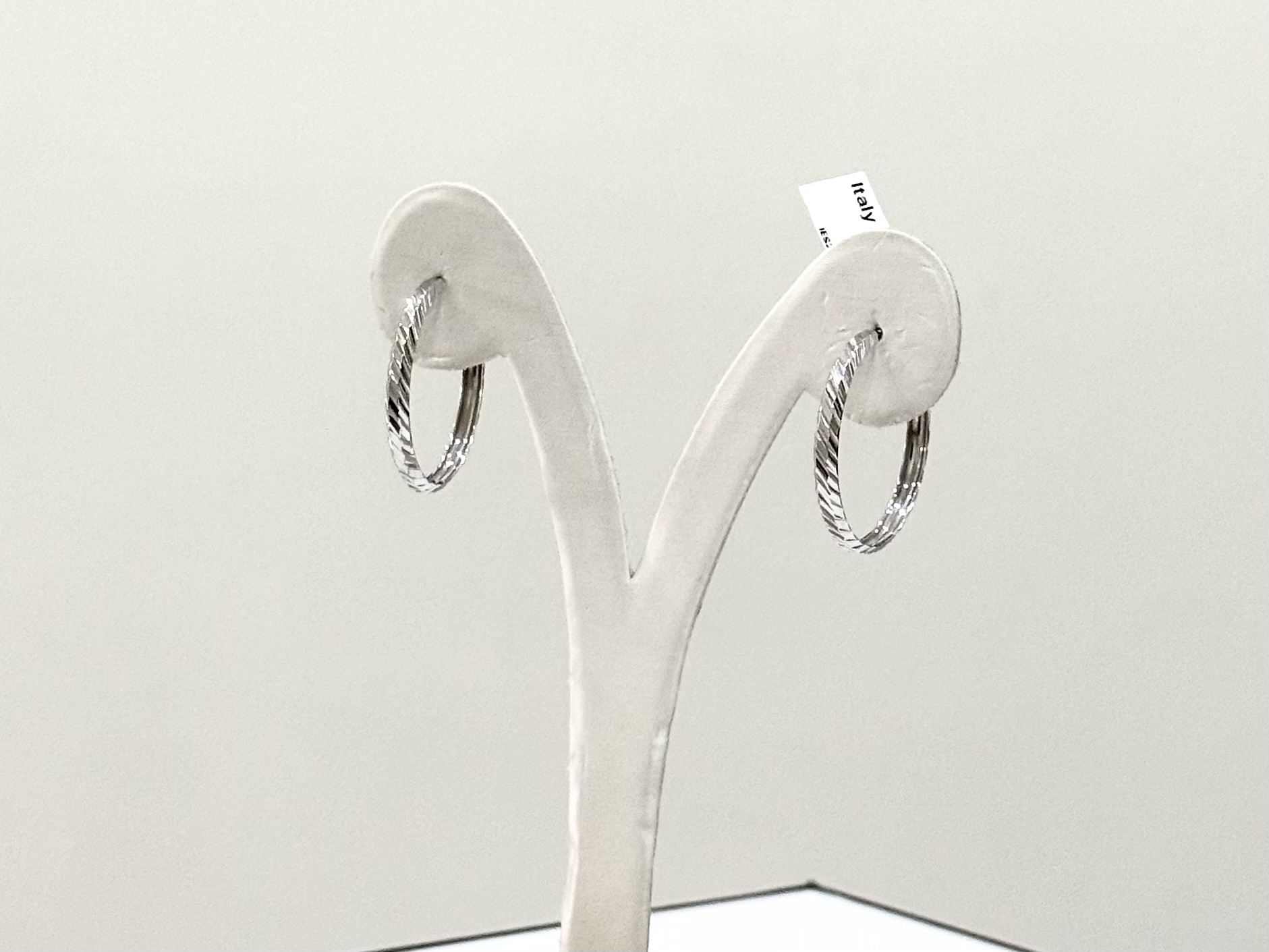 Hoop 27mm Earring White Gold 18K