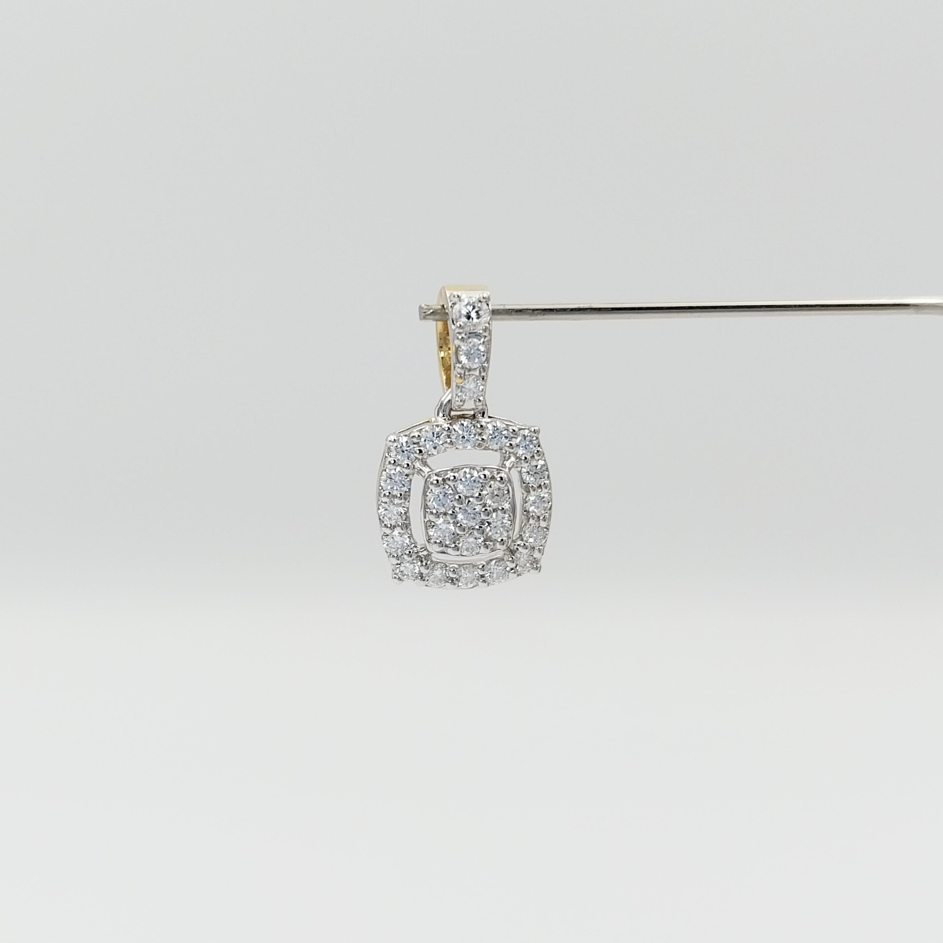 Classic Square, Natural diamond pendent